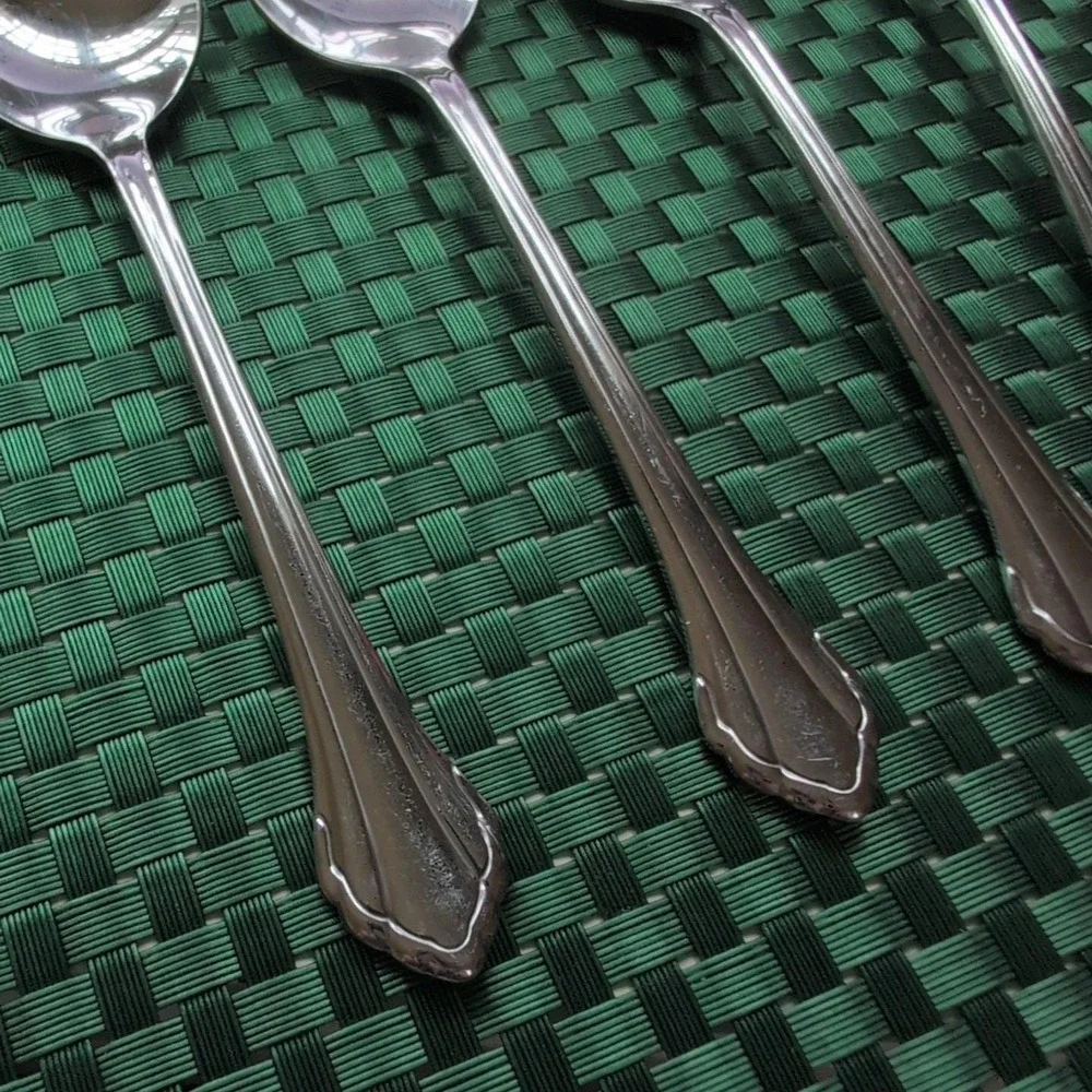 Oneida CLARETTE Soup Spoons Lot of 5 Community Betty Crocker Stainless USA Vtg